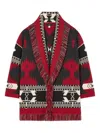 Alanui Jacquard Cashmere Cardigan Shawl Collar In Black