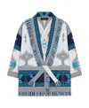 Alanui Icon Jacquard Cardigan In Gray