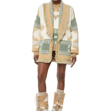 Alanui Icon Jacquard Cardigan In Off White