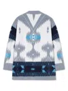 Alanui Icon Jacquard Virgin-wool Cardigan In White