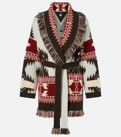 Alanui Icon Jacquard Cashmere Cardigan In Multi
