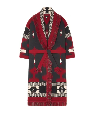 Alanui Icon Jacquard Coat In Multi