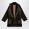 ALANUI ALANUI ICON JACQUARD COFFEE CARDIGAN