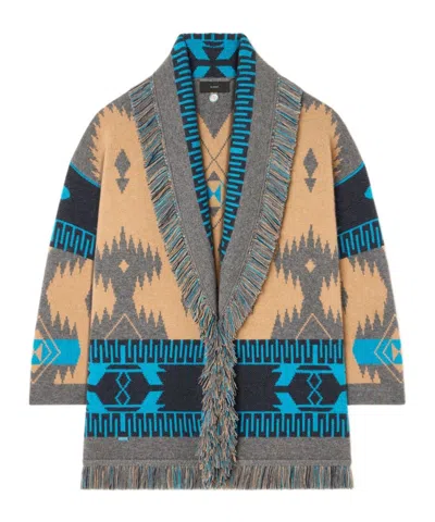 ALANUI ICON JACQUARD FRINGED CARDIGAN