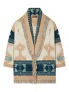 Alanui Icon Jacquard-cardigan Mit Fransen In Multi