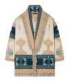 Alanui Icon Jacquard-cardigan Mit Fransen In Multi