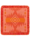 Alanui Icon Jacquard Virgin-wool Cushion In Orange