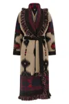 Alanui Icon Belted Coat Fringe Warm Design In Multi
