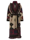 Alanui Icon Belted Coat Fringe Warm Design In Multi