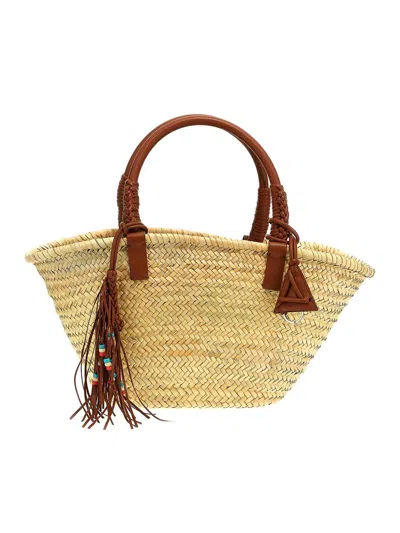 ALANUI ICON PALM LEAF BIG HANDBAG