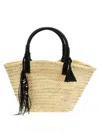 Alanui Icon Palm Leaf Small Tote Bag In Beige