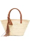 Alanui Icon Palm Leaf Big Tote Bag In Brown
