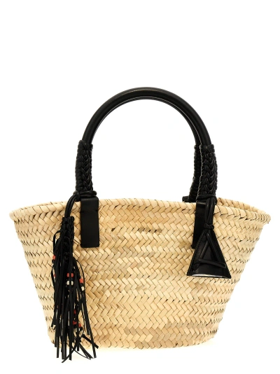 Alanui Icon Palm Leaf Small Handbag In Black