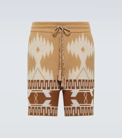 Alanui Icon Piquet Bermuda Shorts In Neutrals