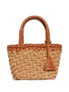 Alanui Icon Small Raffia Tote Bag In Braun