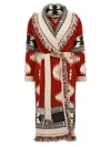 Alanui Icon Jacquard Knit Belted Longline Cardigan