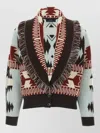 Alanui Icon Thistles Knitwear Geometric Fringe Ribbed In Multi