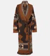 Alanui Icon Long Cardigan In Brown