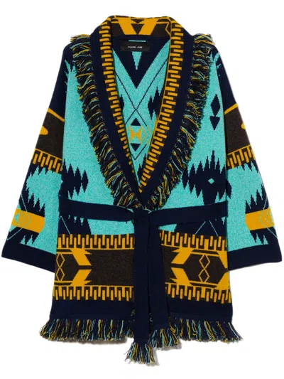 ALANUI 嵌花针织束腰开衫