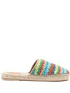 Alanui Interwoven Stripe-pattern Slides In Multicolour