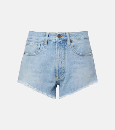 Alanui Island's Diary Denim Shorts In Blue