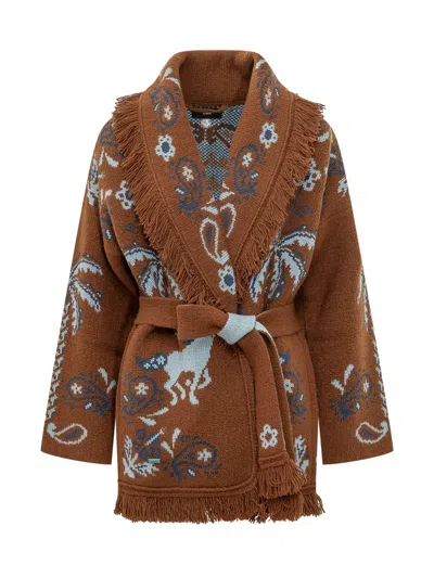 Alanui Island Roots Cardigan In Brown A Du