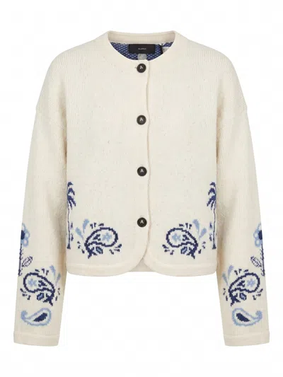 Alanui `island Roots Foulard` Jacket In White