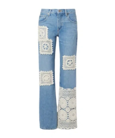 Alanui Islands Diary Straight Jeans In Blue