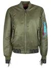 Alanui X Alpha Industries Fringe-detailing Bomber Jacket In Green