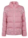 Alanui Bandana Jacquard Quilted Wool Down Jacket In Multicolor