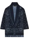 Alanui Jacquard Bandana Cardigan Clothing In Black