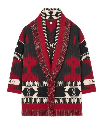 ALANUI JACQUARD FRINGED CARDIGAN