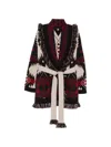 Alanui Jacquard Knitted Coat In Multi