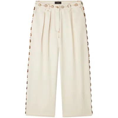 Alanui Ocean Dream Jeans In Beige