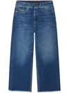 Alanui Fringed Wide Leg Jeans In Dark Wash