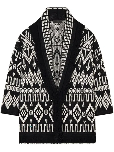 Alanui Jungle Beat Cardigan In Black