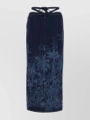 Alanui Jungle Toile De Jouy Denim Skirt