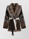 Alanui Jungle Toile De Jouy Cardigan Black-peca