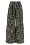 Alanui Seattle Pleated Leopard-print Jeans In Brown