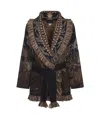 Alanui Jungle Toile De Jouy Cardigan Black-peca In Black