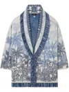 Alanui Icon Jacquard Cardigan In Blau