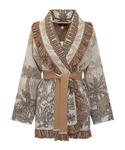 ALANUI ALANUI JUNGLE TOILE DE JOUY LONG-SLEEVED CARDIGAN