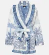 Alanui Icon Jacquard Cardigan In Blue