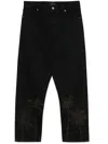 Alanui Jungle Toile De Jouy Jeans In Schwarz