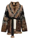 Alanui Jungle Toile De Jouy Cardigan Black-peca