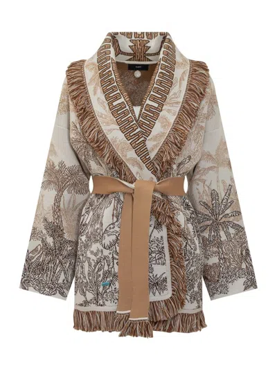 Alanui Jungle Toile De Jouy Long In White