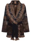 Alanui Jungle Toile De Jouy Cardigan Black-peca In Black Peca