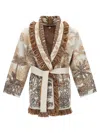 Alanui Jungle Toile De Jouy Wool Blend Cardigan