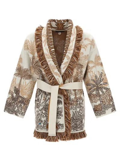 Alanui Jungle Toile De Jouy Sweaters And Cardigans Multicolor In Brown