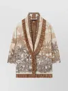 Alanui Jungle Toile De Jouy Wool Blend Cardigan